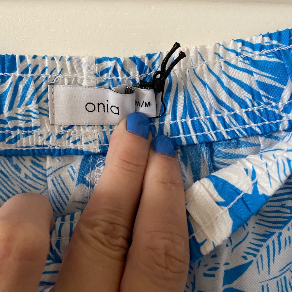 Onia Drawstring Patterned Side Vent Pants - image 4